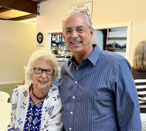 Writer Paul Stanley with his mother, Bettye Stanley, at Savannah Methodist Church.