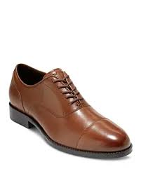Cole Haan Broadway cap toe Oxford lace-up shoes in British Tan.