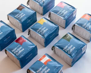 Picture of various Non-Fiction coffees.