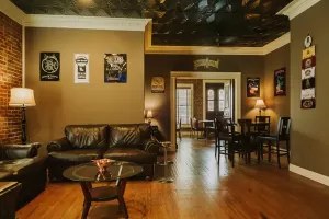 Second floor lounge at Spring Street Cigars in Tupelo, MS.