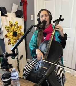 Sarah Clanton performing during a Southern Americana podcast episode.